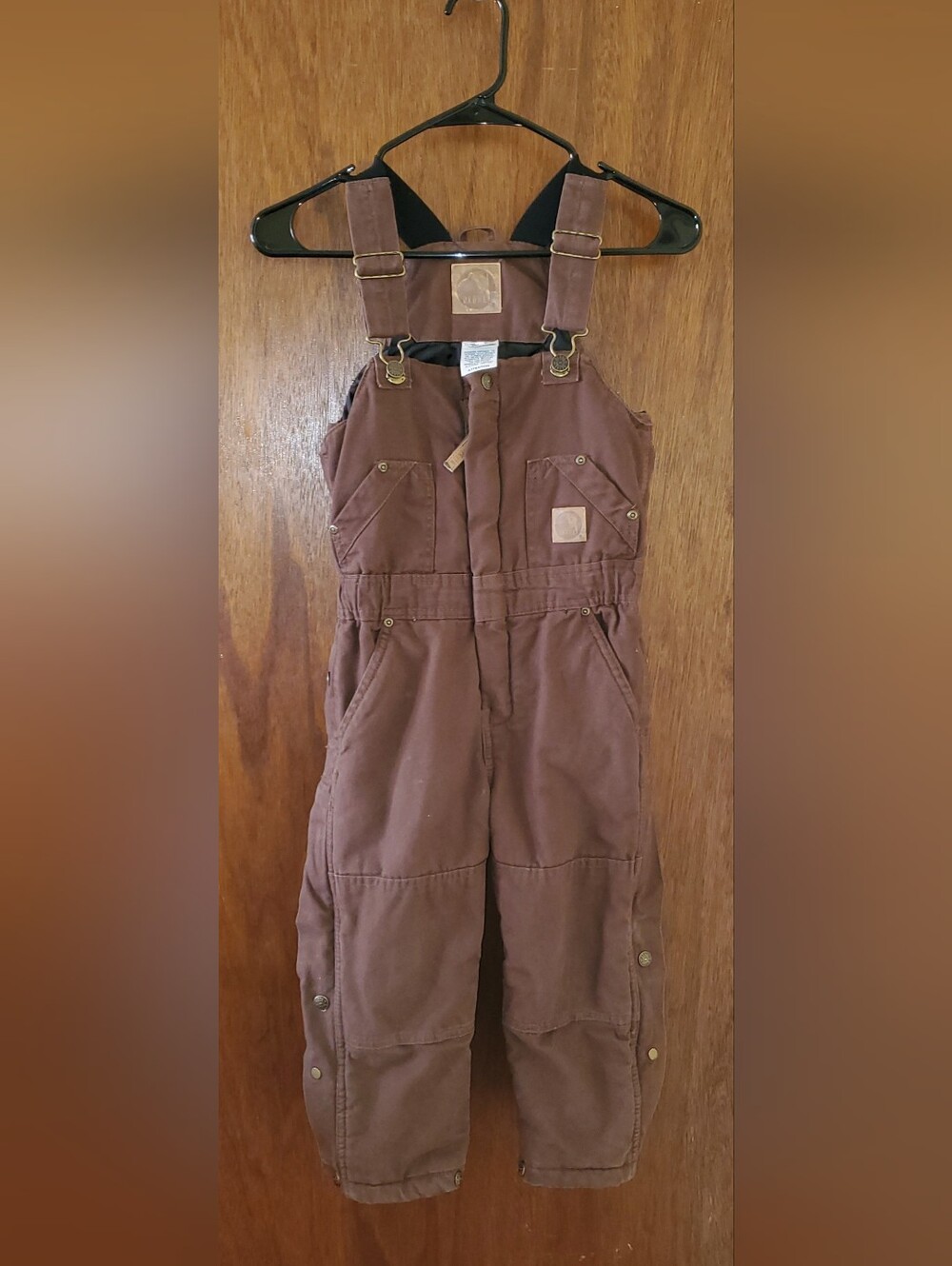 Berne Brown Insulated Bibs Overalls Sz 4t